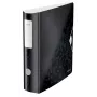 Leitz Raccoglitore ad anelli Active PP WOW A4/80 mm, A4, anello a D, archivio, polyfoam, nero, 500 fogli