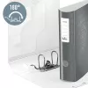 Leitz Raccoglitore ad anelli Active PP WOW A4/80 mm, A4, anello a D, archivio, polyfoam, nero, 500 fogli