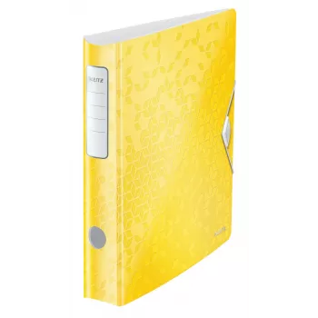 Leitz Raccoglitore ad anelli Active PP WOW A4/65 mm, A4, anello a D, archivio, polyfoam, giallo, 350 fogli