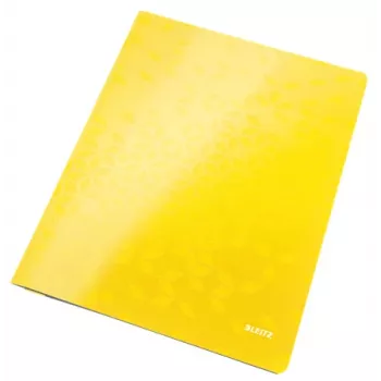 Leitz Cartella piatta cartone WOW A4, cartella classica, A4, cartone, giallo, verticale, 250 fogli