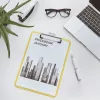 Leitz Portablocco senza copertina anteriore WOW, A4, plastica, giallo, 80 fogli, 228 mm, 320 mm