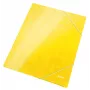 Leitz Cartella a 3 lembi WOW cartone/POB A4, cartella portadocumenti, A4, polipropilene (PP), giallo, 250 fogli, 80 g/m²
