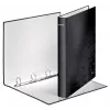 Leitz Raccoglitore ad anelli WOW plastificato A4+ 4DR/25 mm, A4, anello tondo, archivio, cartone, nero, lucido