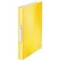 Leitz Raccoglitore ad anelli WOW PP A4 2RR/25 mm, A4, anello tondo, polipropilene (PP), giallo, 190 fogli, 80 g/m²