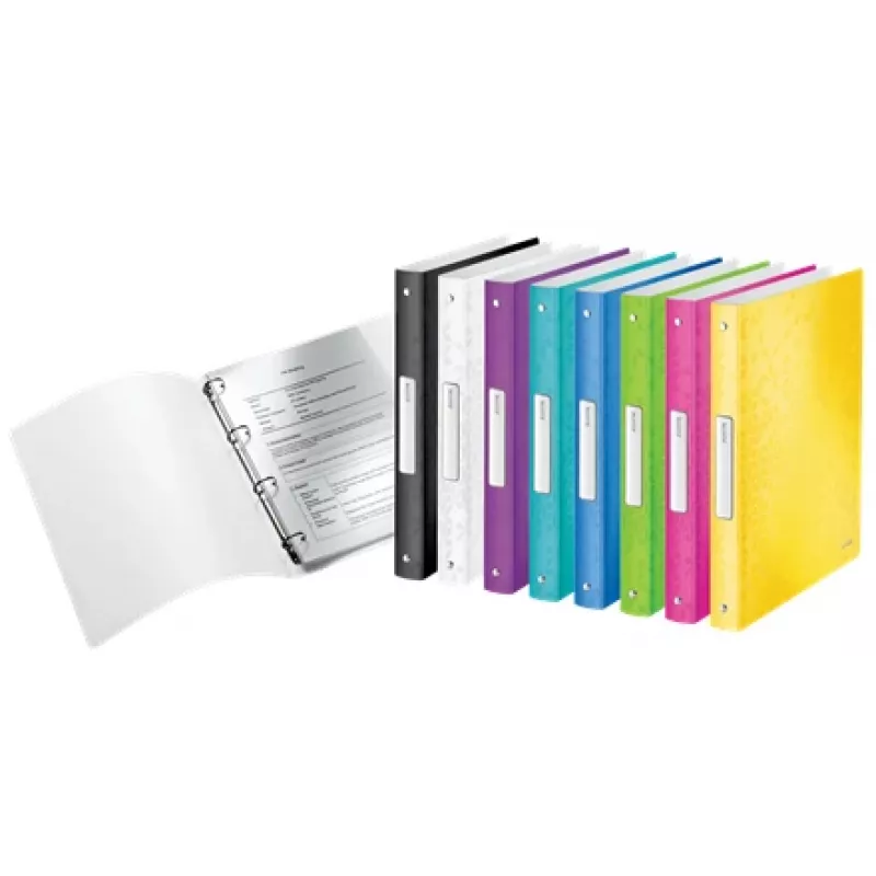 Leitz WOW Raccoglitore ad anelli, A4, anello tondo, archivio, polipropilene (PP), bianco, lucido