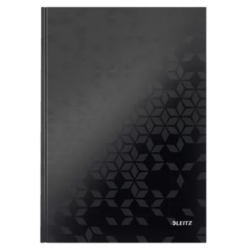 Leitz Quaderno WOW A4 a quadretti con copertina rigida 90 g/80 fogli, fantasia, nero, A4, 80 fogli, 80 g/m², carta a quadretti