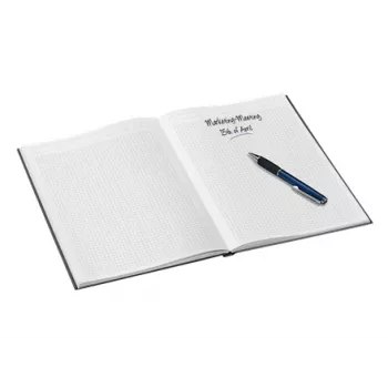 Leitz Quaderno WOW A4 a quadretti con copertina rigida 90 g/80 fogli, fantasia, nero, A4, 80 fogli, 80 g/m², carta a quadretti