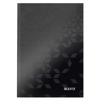 Leitz Quaderno WOW A5 a righe con copertina rigida 90 g/80 fogli, fantasia, nero, A5, 80 fogli, 80 g/m², carta a righe