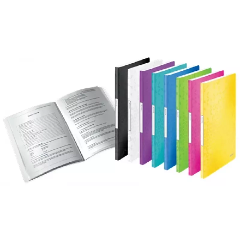 Leitz WOW Portadocumenti PP 20 buste, bianco, polivinilcloruro (PVC), 20 buste, A4, 231 mm, 13 mm
