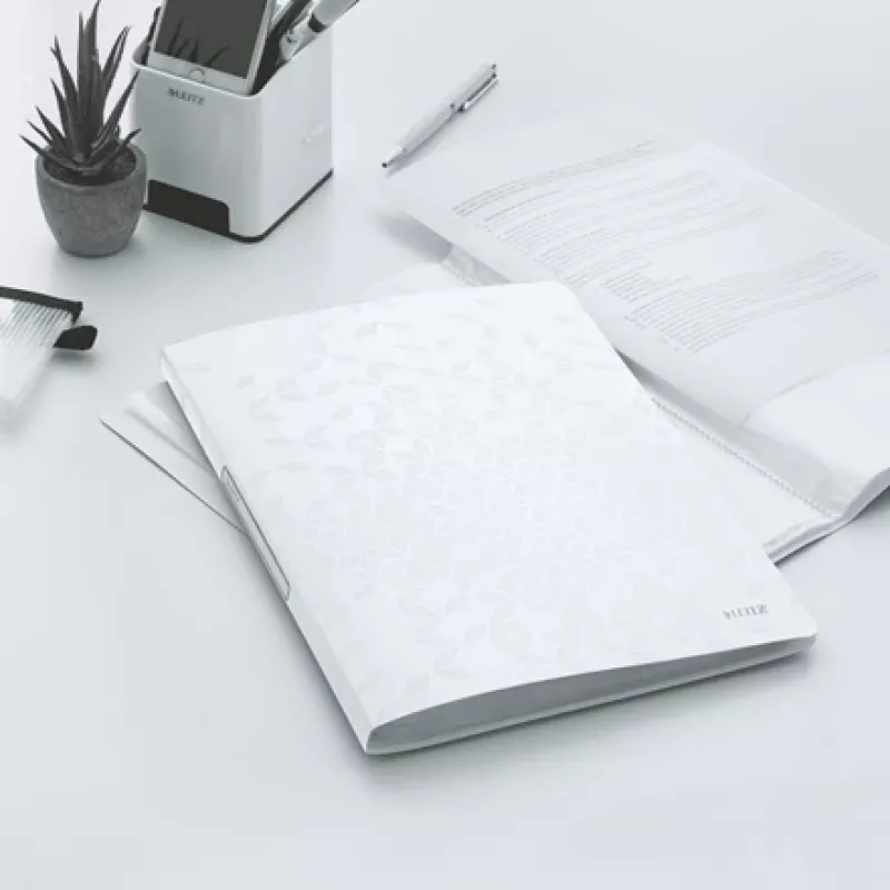 Leitz Portadocumenti WOW PP 40 buste, bianco, polipropilene (PP), 40 buste, A4, 231 mm, 16 mm