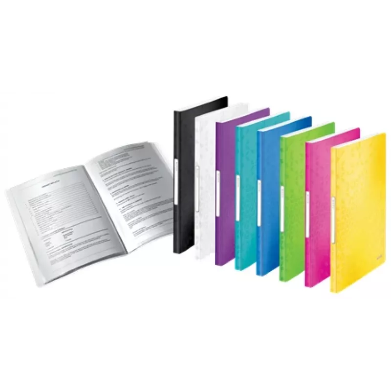 Leitz Portadocumenti WOW PP 40 buste, bianco, polipropilene (PP), 40 buste, A4, 231 mm, 16 mm