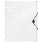 Leitz WOW PP Cartella con separatori 6 sezioni, cartella classica, A4, polipropilene (PP), bianco, lucido, 200 fogli