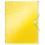 Leitz WOW PP Cartella con separatori, 6 linguette, cartella classica, A4, polipropilene (PP), giallo, lucido, 200 fogli