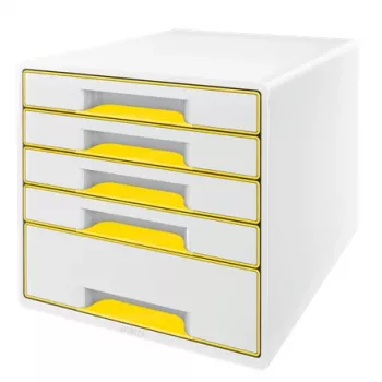Leitz cassettiera WOW Cube a 5 cassetti, 5 cassetti, plastica, 270 mm, 287 mm, 363 mm, 3,59 kg