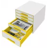 Leitz cassettiera WOW Cube a 5 cassetti, 5 cassetti, plastica, 270 mm, 287 mm, 363 mm, 3,59 kg