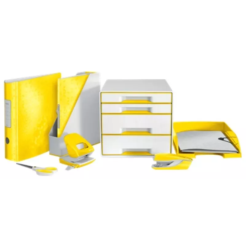 Leitz vassoio portadocumenti WOW, plastica, giallo, A4, 242 x 330 x 60 mm, 255 mm, 70 mm