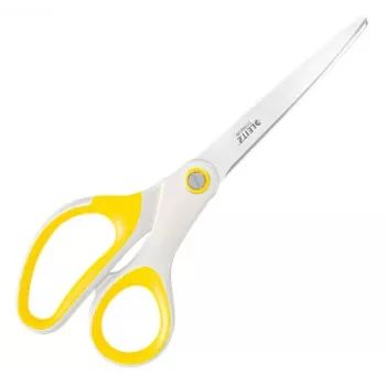 Leitz WOW Titanium forbici da ufficio 205 mm, adulti, taglio dritto, singolo, bianco, giallo, acciaio inox, forbici da ufficio