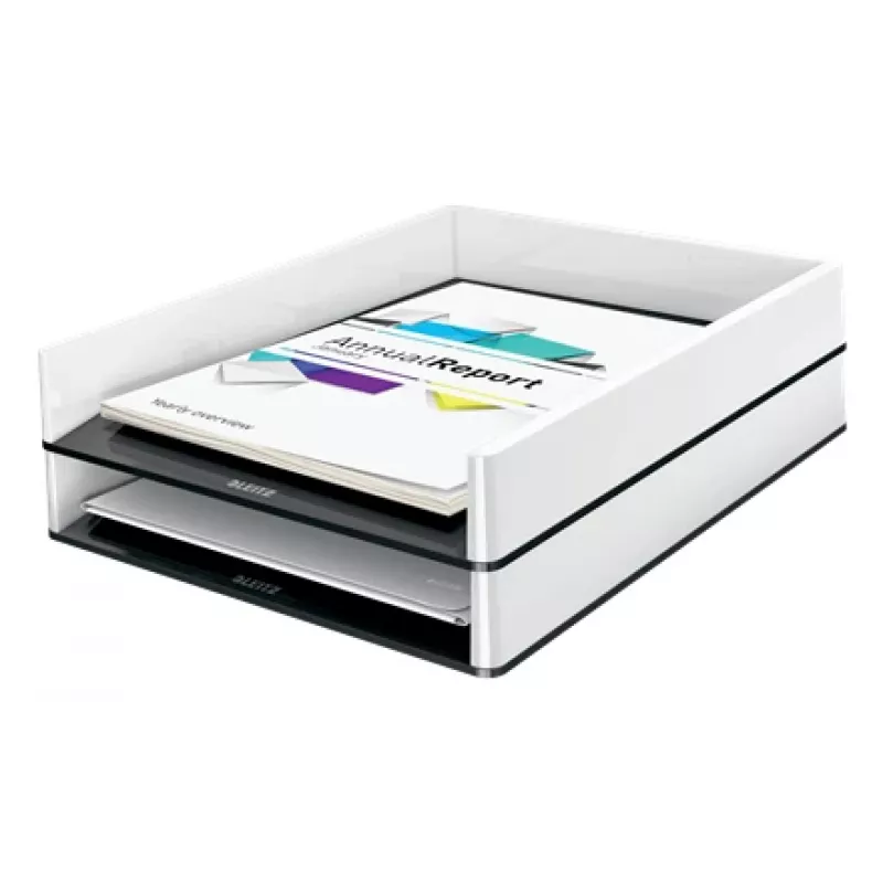Leitz vassoio portadocumenti WOW Dual Colour, plastica, nero, bianco, A4, A4, 267 mm, 336 mm
