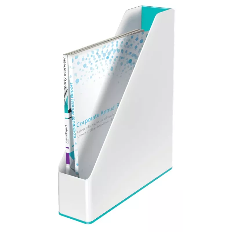 Leitz raccoglitore per riviste WOW Dual Colour, viola, bianco, plastica, A4, 73 mm, 272 mm, 318 mm