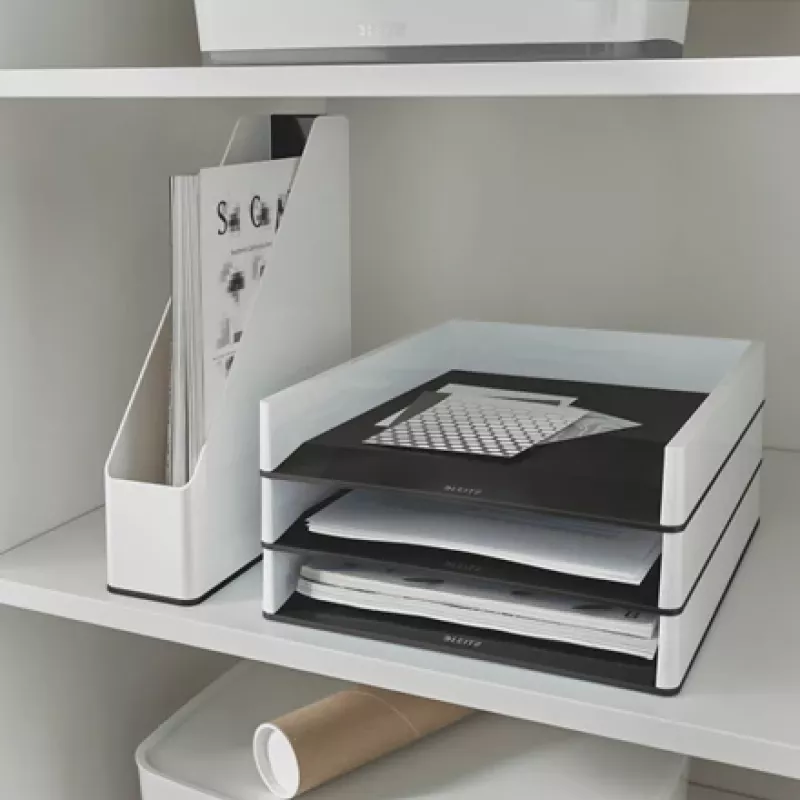 Leitz WOW Dual Colour portariviste, A4, nero/bianco