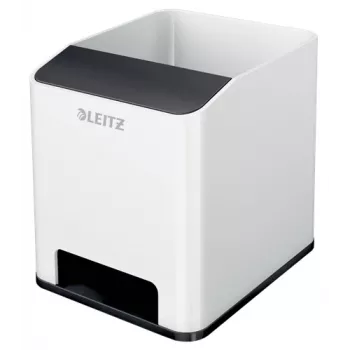 Leitz portapenne Sound WOW, nero, bianco, polistirene, 90 mm, 101 mm, 100 mm, 140 g