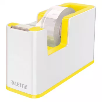 Leitz nastro adesivo da tavolo WOW, 1,9 cm, 33 m, polistirene (PS), bianco, giallo, 51 mm, 126 mm