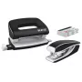 Leitz set cucitrice e perforatrice Mini WOW, 10 fogli, nero, P2, metallo, plastica, 3,5 cm, 100 punti