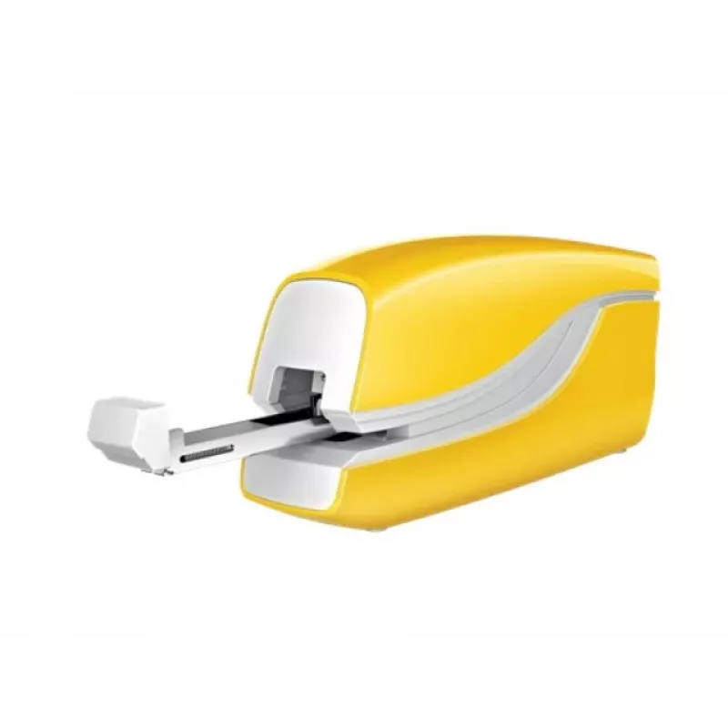 Leitz cucitrice a batteria WOW 5566, 10 fogli, frontale, 1 cm, plastica, giallo, batteria
