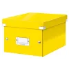 Leitz Click & Store WOW scatola portaoggetti piccola, scatola portaoggetti, giallo, rettangolare, cartone, tinta unita, interni