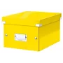 Leitz Click & Store WOW scatola portaoggetti piccola, scatola portaoggetti, giallo, rettangolare, cartone, tinta unita, interni
