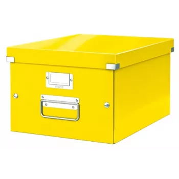Leitz Click & Store WOW scatola portaoggetti media, giallo, cartone, 281 mm, 370 mm, 200 mm, 900 g