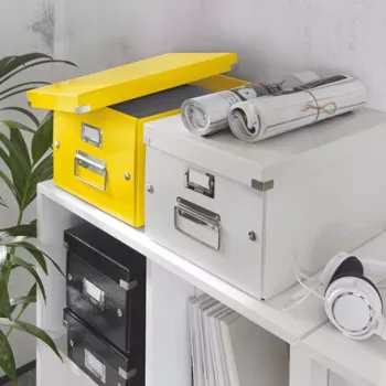 Leitz Click & Store WOW scatola portaoggetti media, giallo, cartone, 281 mm, 370 mm, 200 mm, 900 g