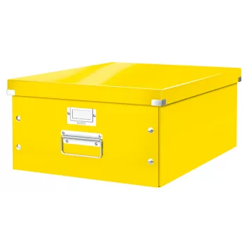 Leitz Click & Store WOW scatola portaoggetti grande, giallo, cartone, 369 mm, 482 mm, 200 mm