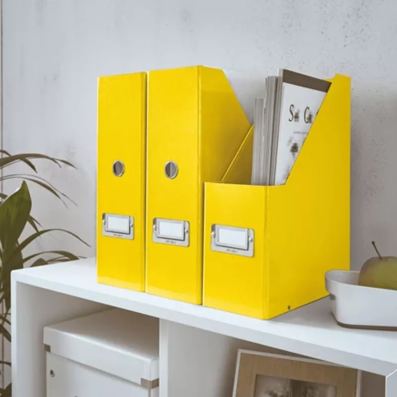 Leitz Click & Store WOW raccoglitore per riviste, giallo, cartone, 103 mm, 253 mm, 330 mm, 95 x 245 x 310 mm