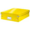 Leitz Click & Store WOW scatola organizer media, scatola portaoggetti, giallo, rettangolare, cartone, monocromatica, interni