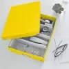 Leitz Click & Store WOW scatola organizer media, scatola portaoggetti, giallo, rettangolare, cartone, monocromatica, interni