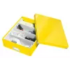 Leitz Click & Store WOW scatola organizer media, scatola portaoggetti, giallo, rettangolare, cartone, monocromatica, interni