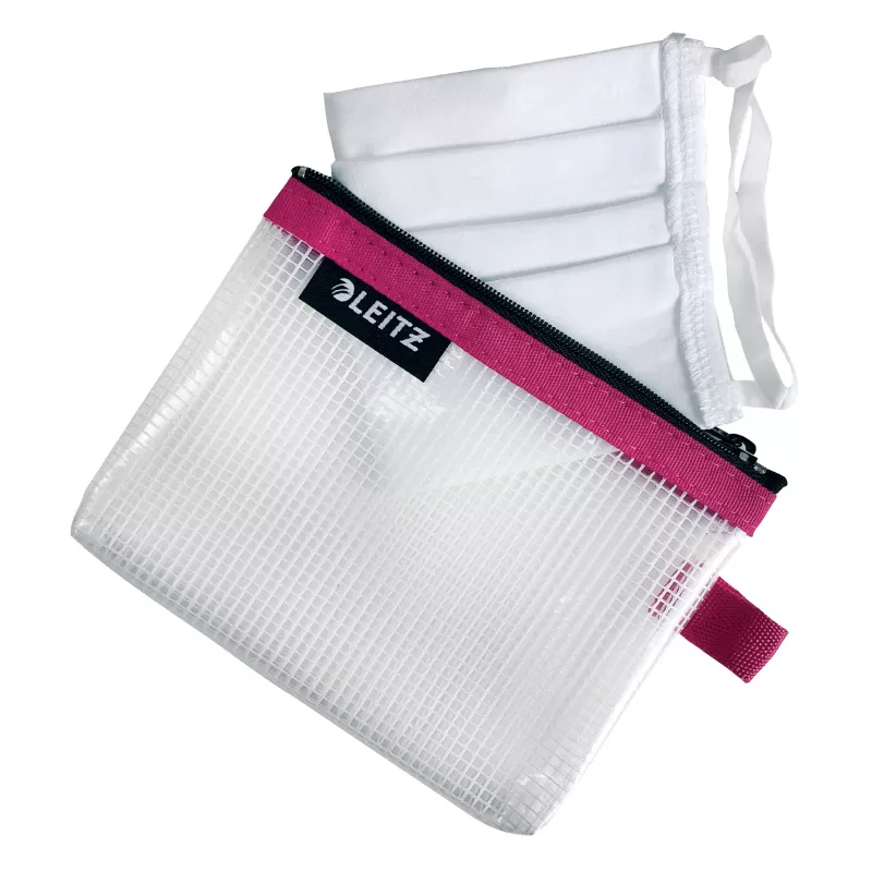 Leitz pochette da viaggio idrorepellente WOW Small, unisex, borsa accessori, piccola, zip, idrorepellente, rosa