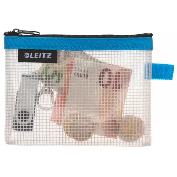 Leitz pochette da viaggio idrorepellente WOW Small, unisex, borsa accessori, small, zip, idrorepellente, blu