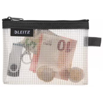 Leitz pochette da viaggio impermeabile WOW Small, unisex, borsa accessori, piccola, zip, impermeabile, nero
