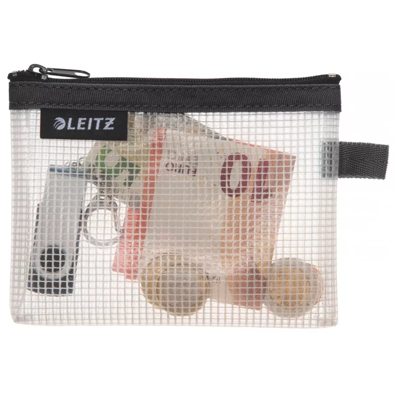 Leitz pochette da viaggio impermeabile WOW Small, unisex, borsa accessori, piccola, zip, impermeabile, nero