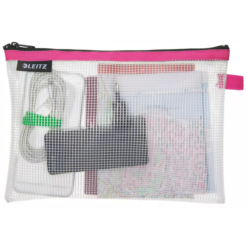 Leitz pochette da viaggio impermeabile WOW Medium, unisex, borsa accessori, medium, zip, impermeabile, rosa