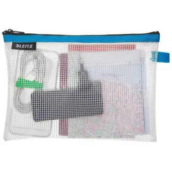 Leitz pochette da viaggio idrorepellente WOW Medium, unisex, borsa accessori, medium, zip, idrorepellente, blu
