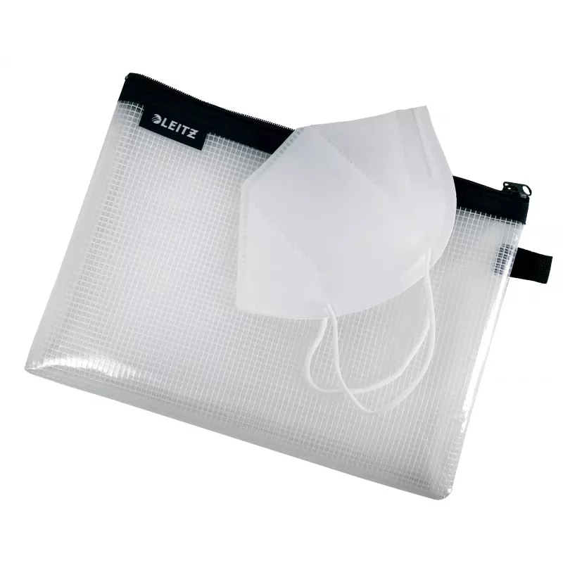 Leitz pochette da viaggio idrorepellente WOW Medium, unisex, borsa accessori, medium, zip, idrorepellente, nero