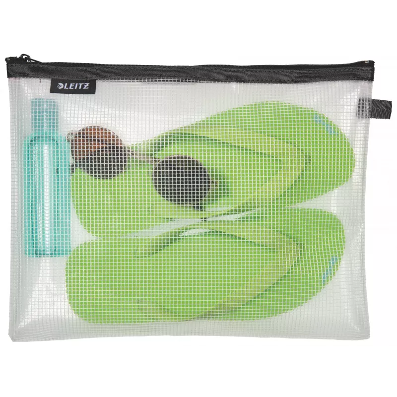 Leitz pochette da viaggio idrorepellente WOW Large, unisex, borsa accessori, grande, zip, idrorepellente, nero
