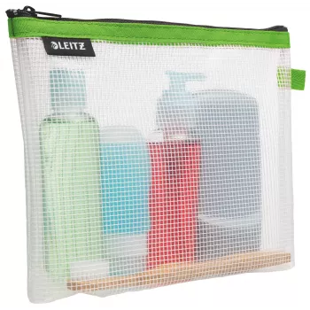 Leitz pochette da viaggio cosmetici impermeabile WOW, unisex, borsa accessori, taglia unica, zip, impermeabile, verde