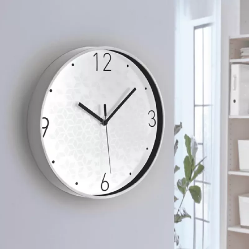 Leitz orologio da parete (silenzioso) WOW, rotondo, bianco, 290 mm, 43 mm, 290 mm, 550 g