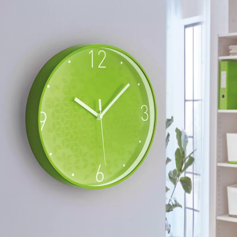 Leitz orologio da parete (silenzioso) WOW, rotondo, verde