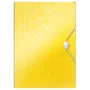 Leitz Cartella a 3 lembi WOW PP A4, cartella per presentazioni, A4, polipropilene (PP), giallo, verticale, 150 fogli