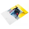 Leitz Cartella a 3 lembi WOW PP A4, cartella per presentazioni, A4, polipropilene (PP), giallo, verticale, 150 fogli